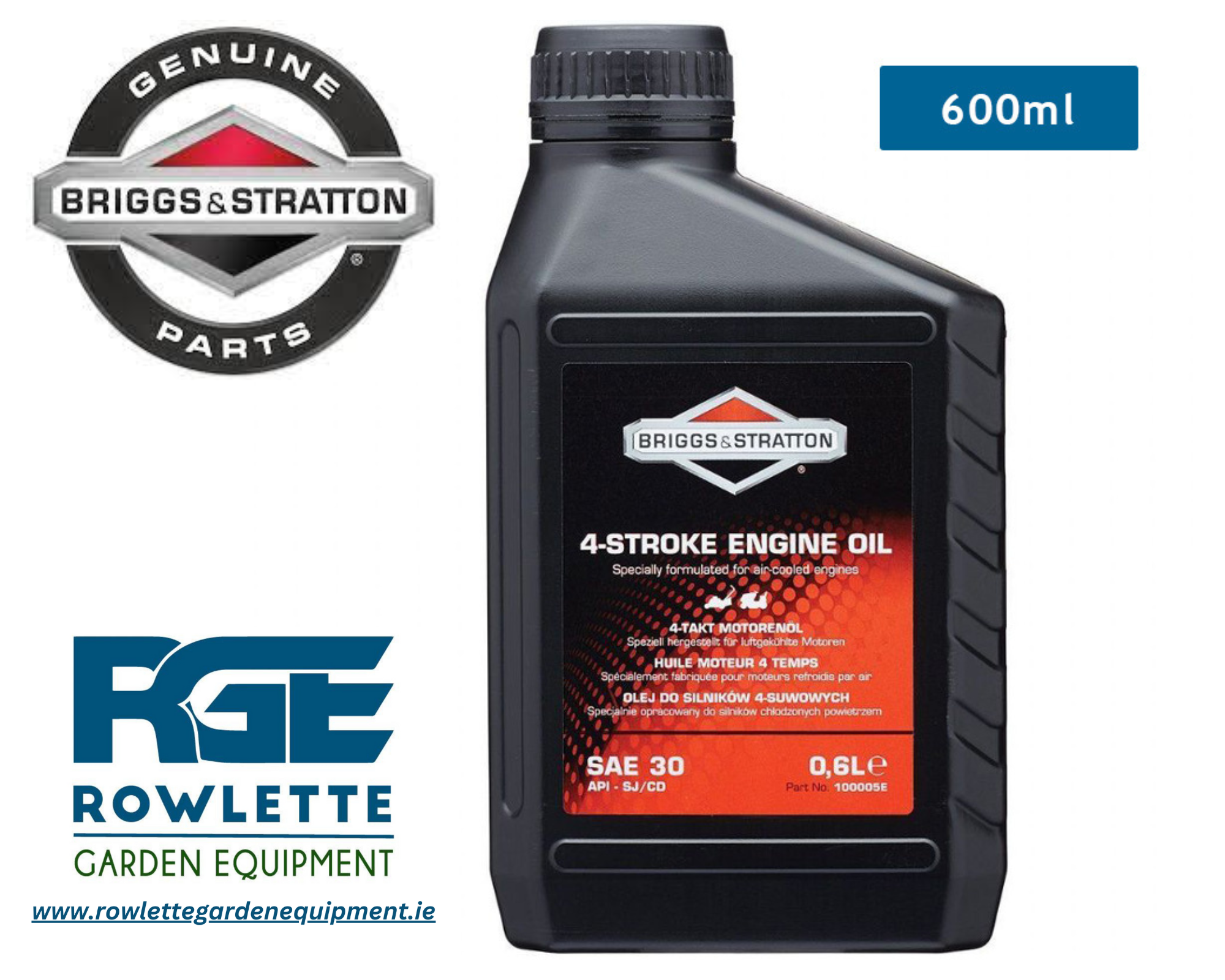 Briggs & Stratton 600ml 4-Stroke Engine Oil 0.6l