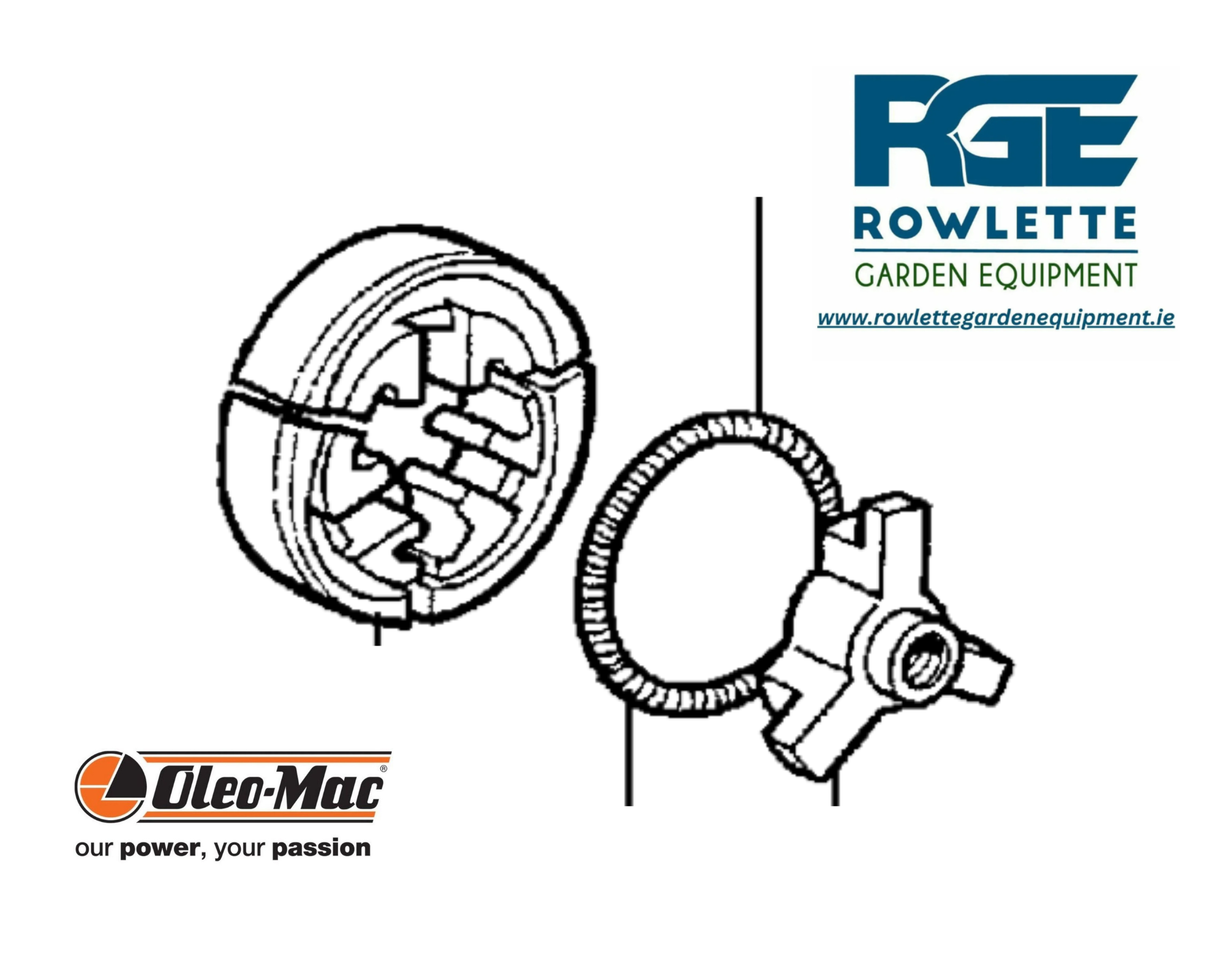 Genuine Oleo Mac Clutch Complete 951 940C GS44 GS440