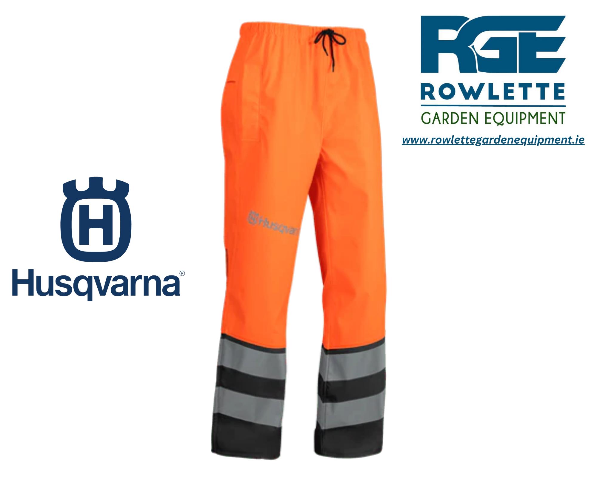 Husqvarna Rain Trousers Protect High-Viz, Functional