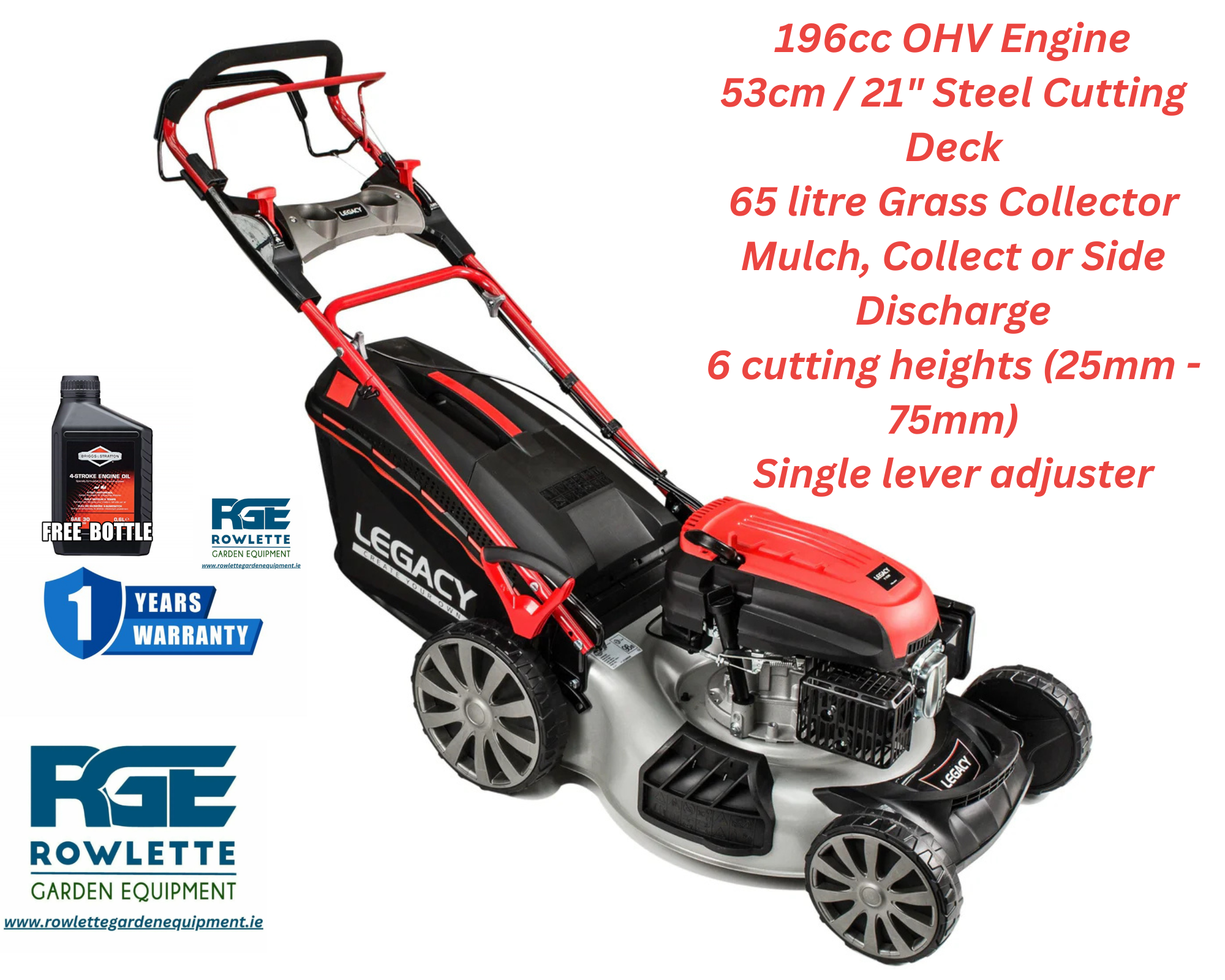 Legacy L51SHL-TE 21″ Self Drive Electric Start Lawnmower