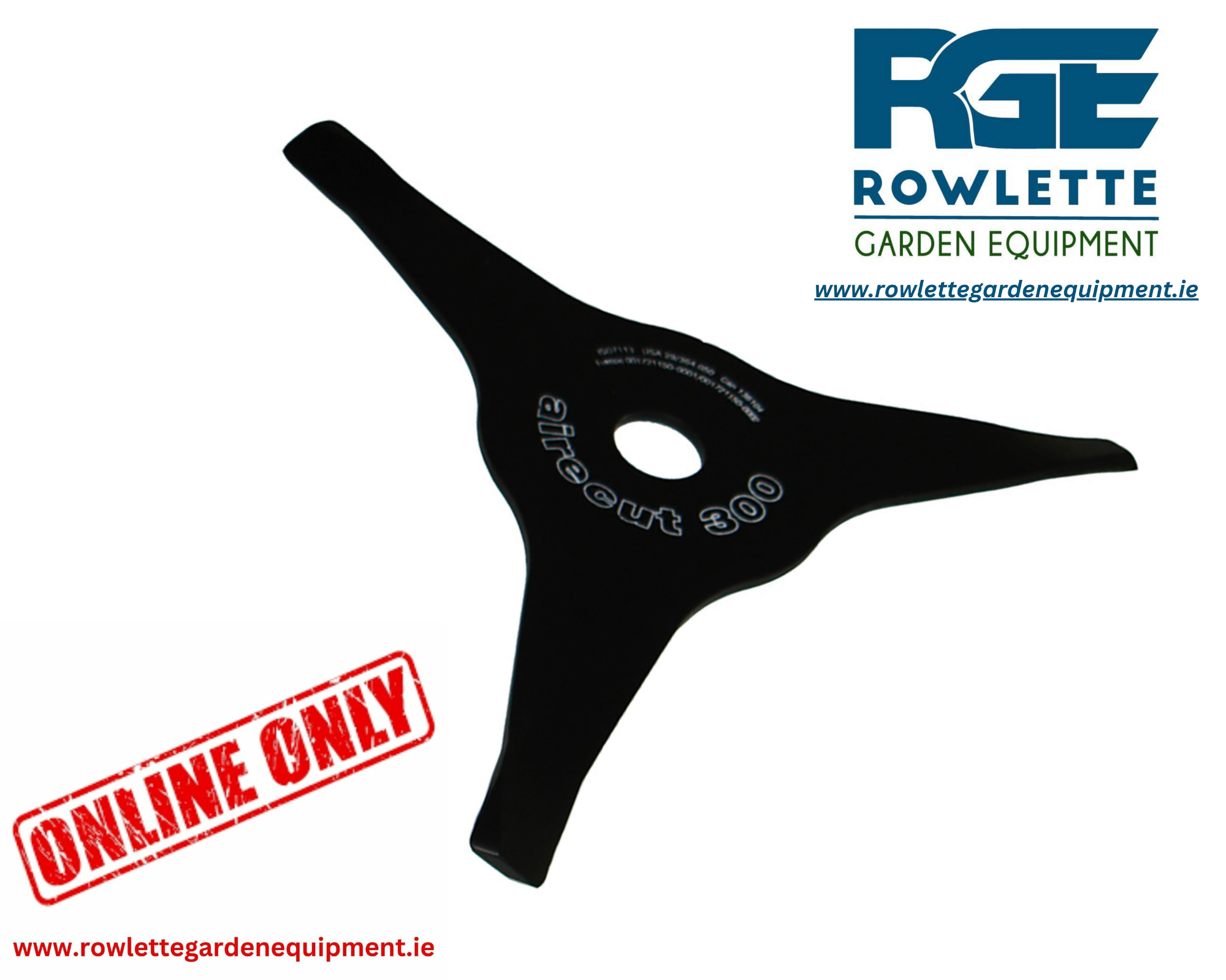 New Airecut 300 12" Tri-Blade Brush Cutter Blade