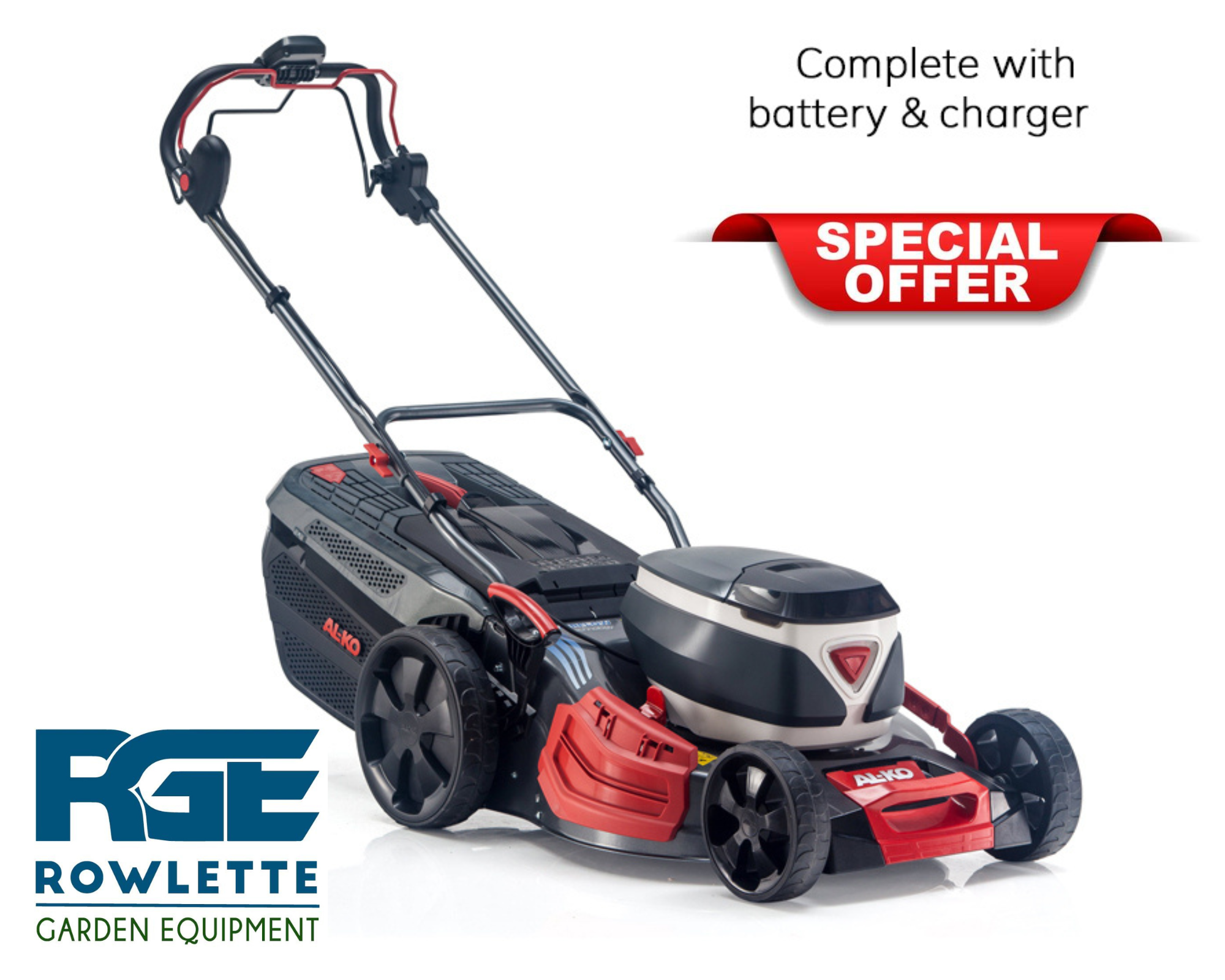 AL-KO EnergyFlex 512 Li VS-W Premium 40V 4-in-1 Variable Speed Cordless Lawn Mower (with 5Ah Battery & Fast Charger)
