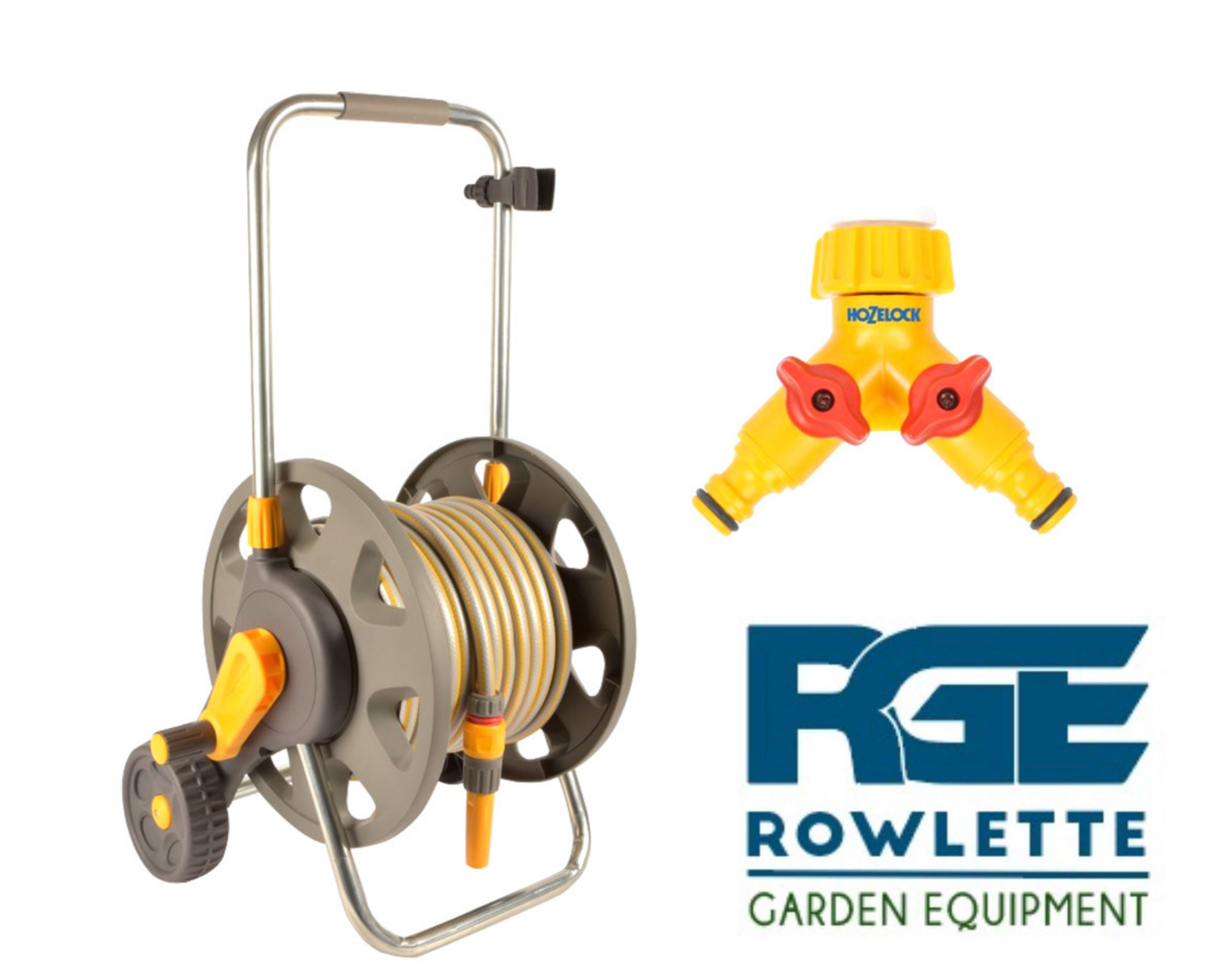 Garden Hose Assembled Hose Cart & 30 M Hose + Starter Set