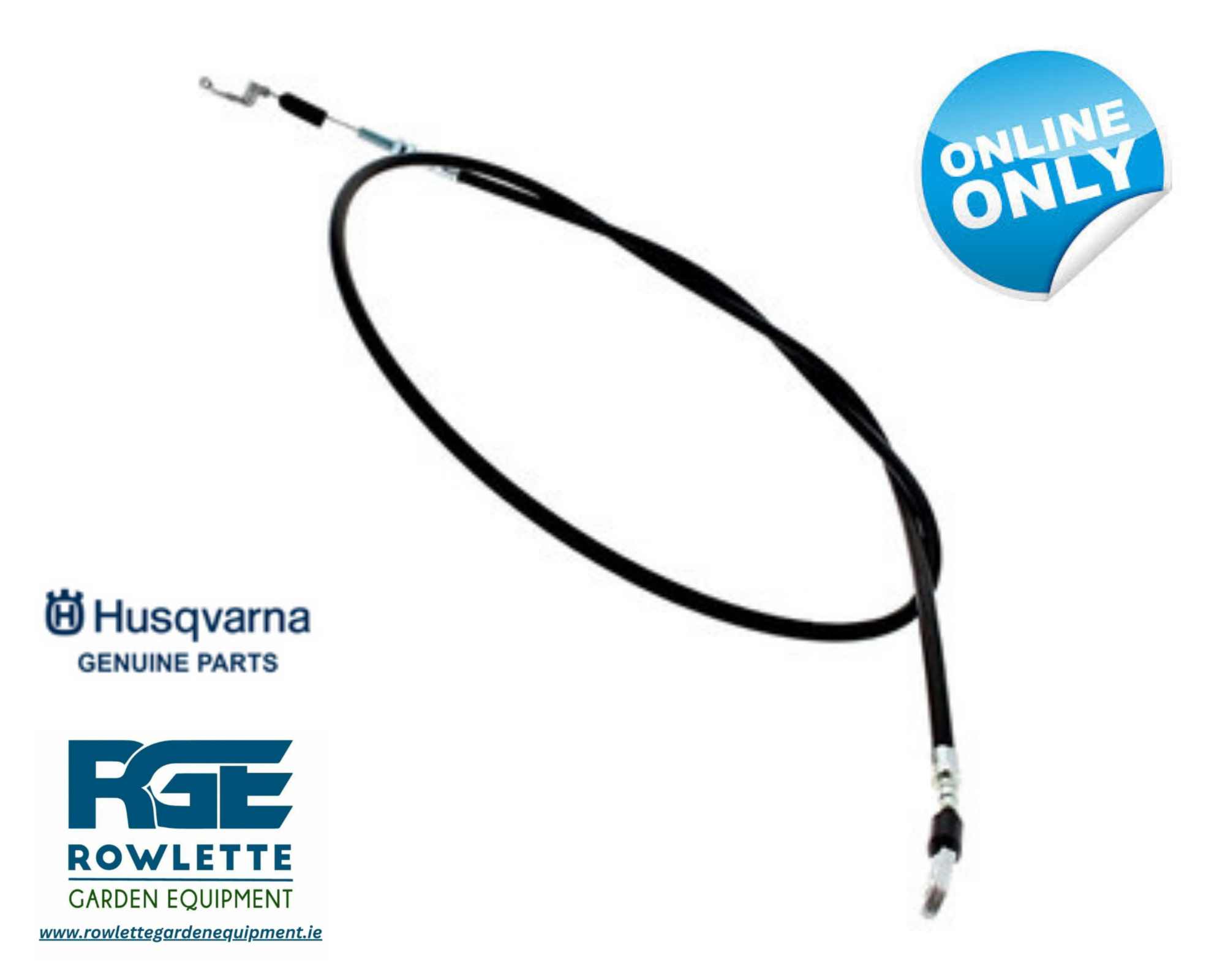 Genuine Husqvarna Rider 13, 13C , 15C, 155, 175, 16C Brake cable fitted to brake pedal