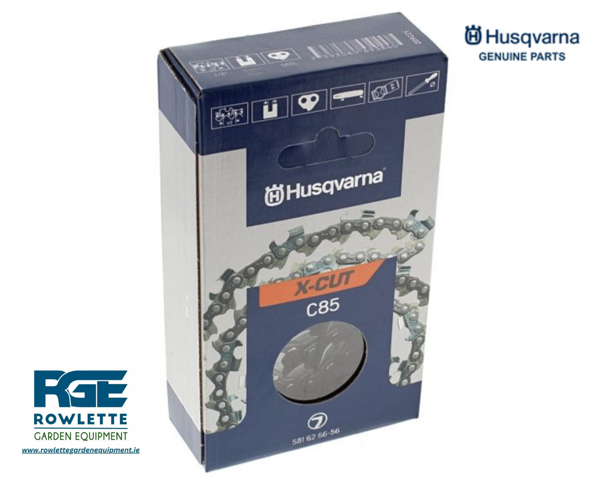 Genuine Husqvarna Saw Chain X-CUT C85 Chisel 3/8” 1.5mm 92 Drive Links