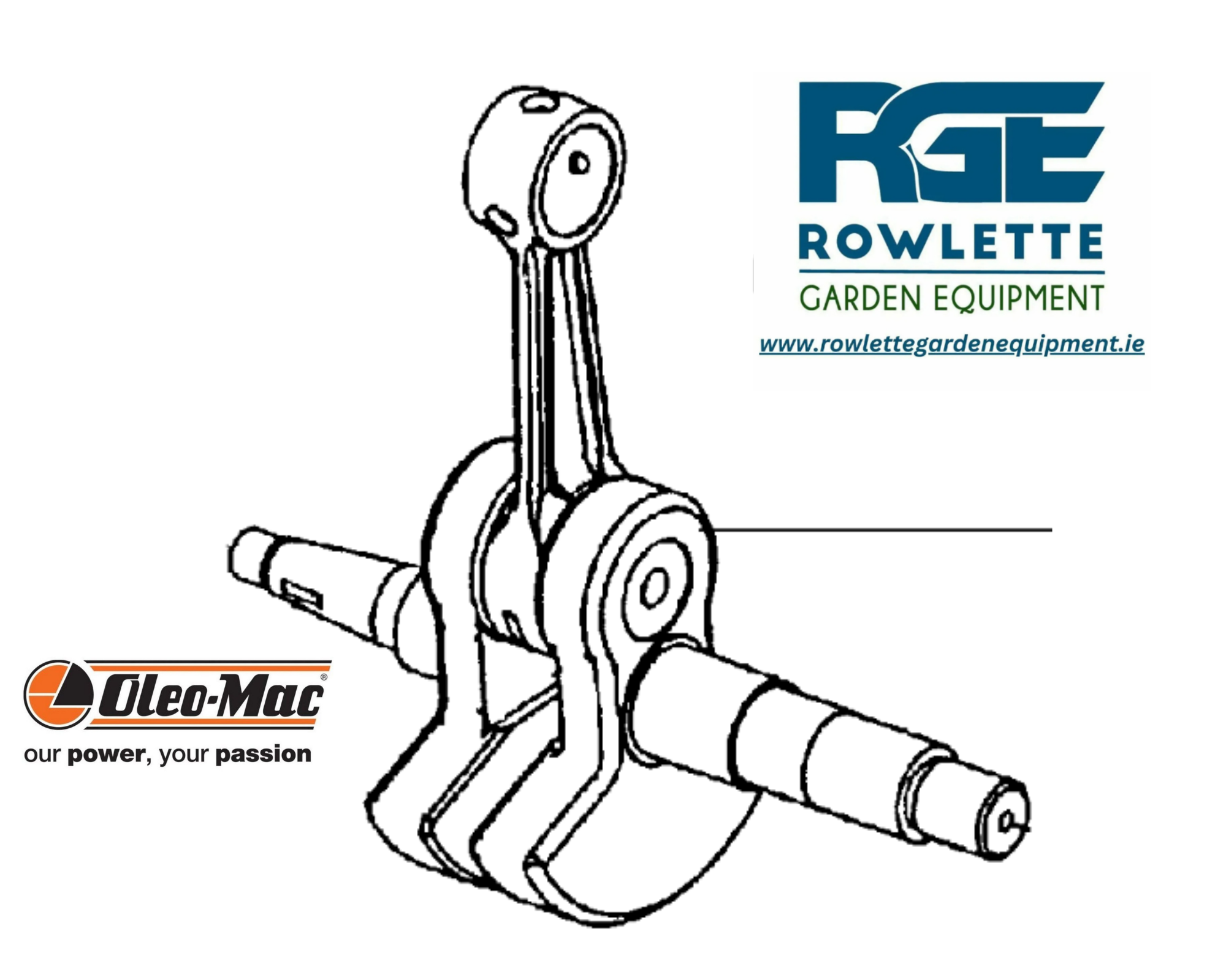 Genuine Oleo Mac 970/971/GS720 Crankshaft