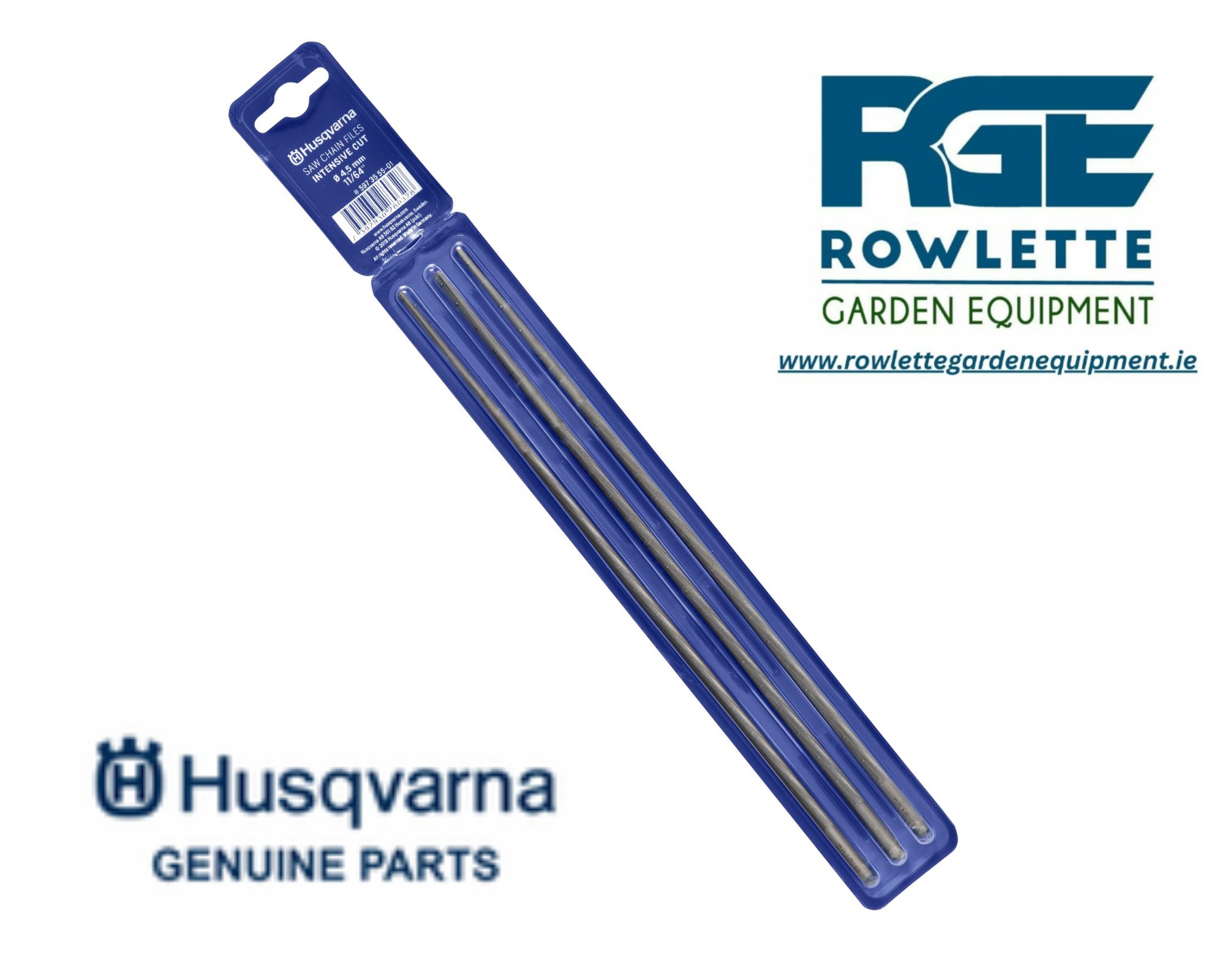 Husqvarna Round File Intensive Cut 4.5mm 3 Pack