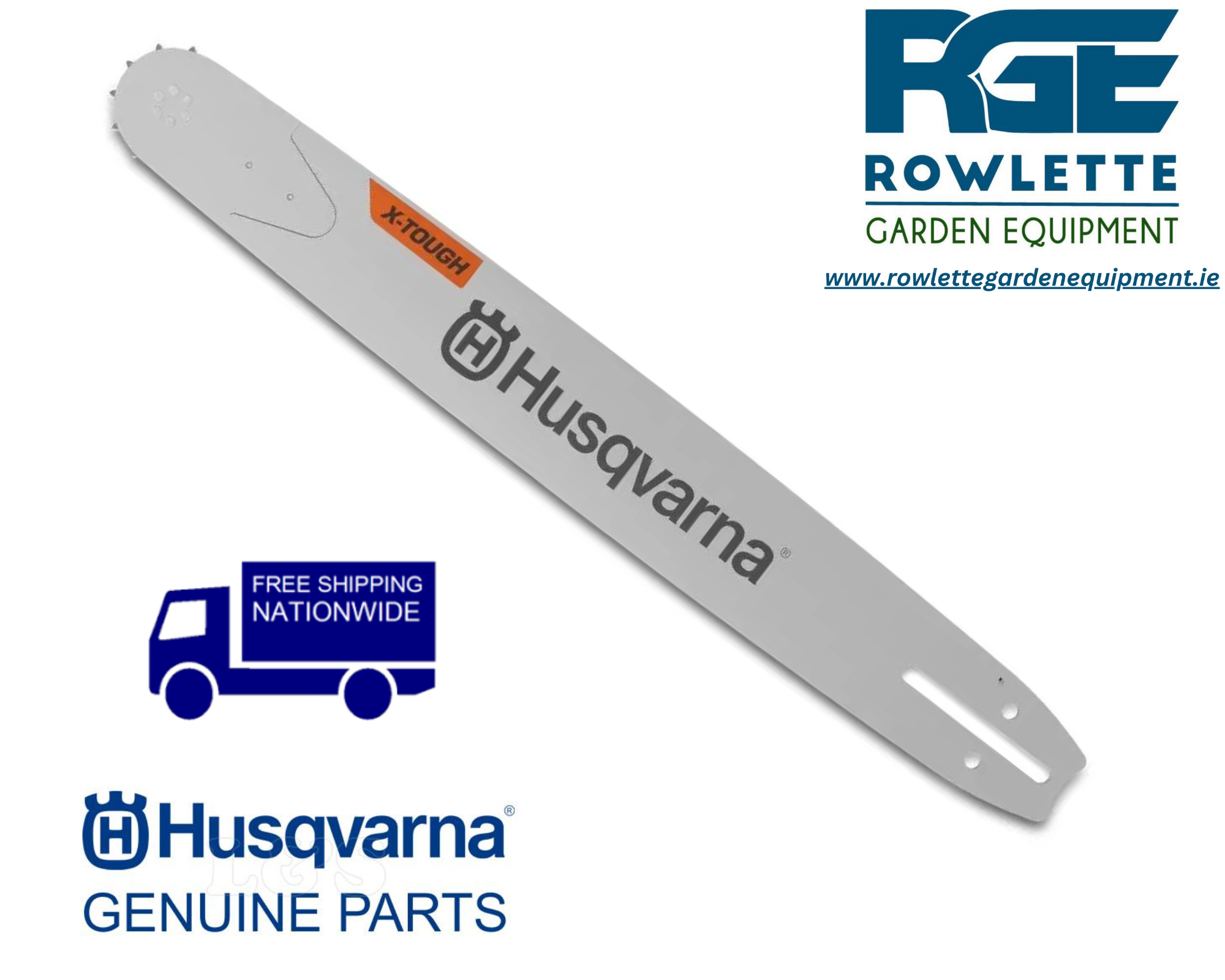 Husqvarna X-TOUGH Solid bar 3/8" 1.5mm/.058" RSN Large Bar mount