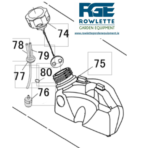 Legacy Hedge cutter HT 22 Fuel tank assembly