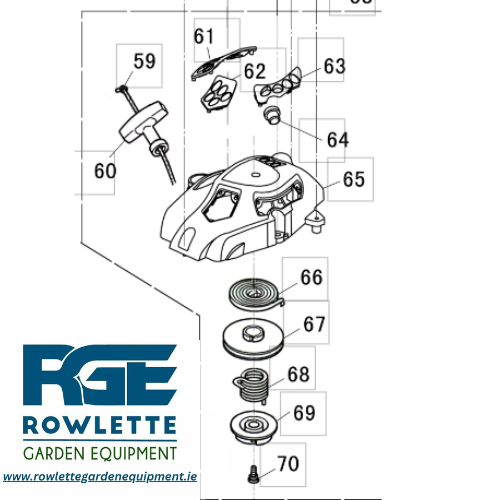 Legacy Hedge cutter HT 22 Starter assembly