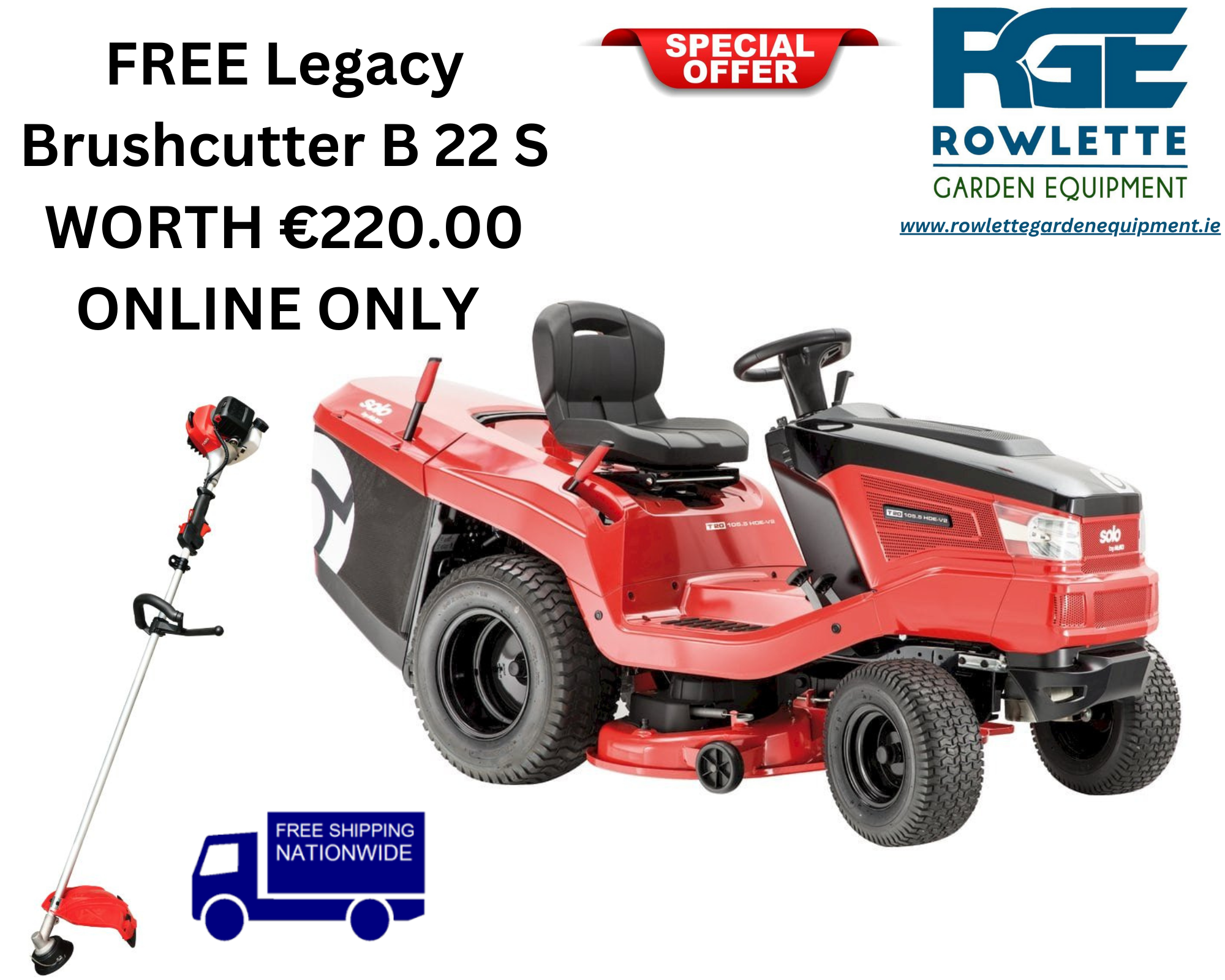 OFFER !!! SOLO BY AL-KO T20-105.6HD V2 SD PREMIUM RIDE-ON MOWER