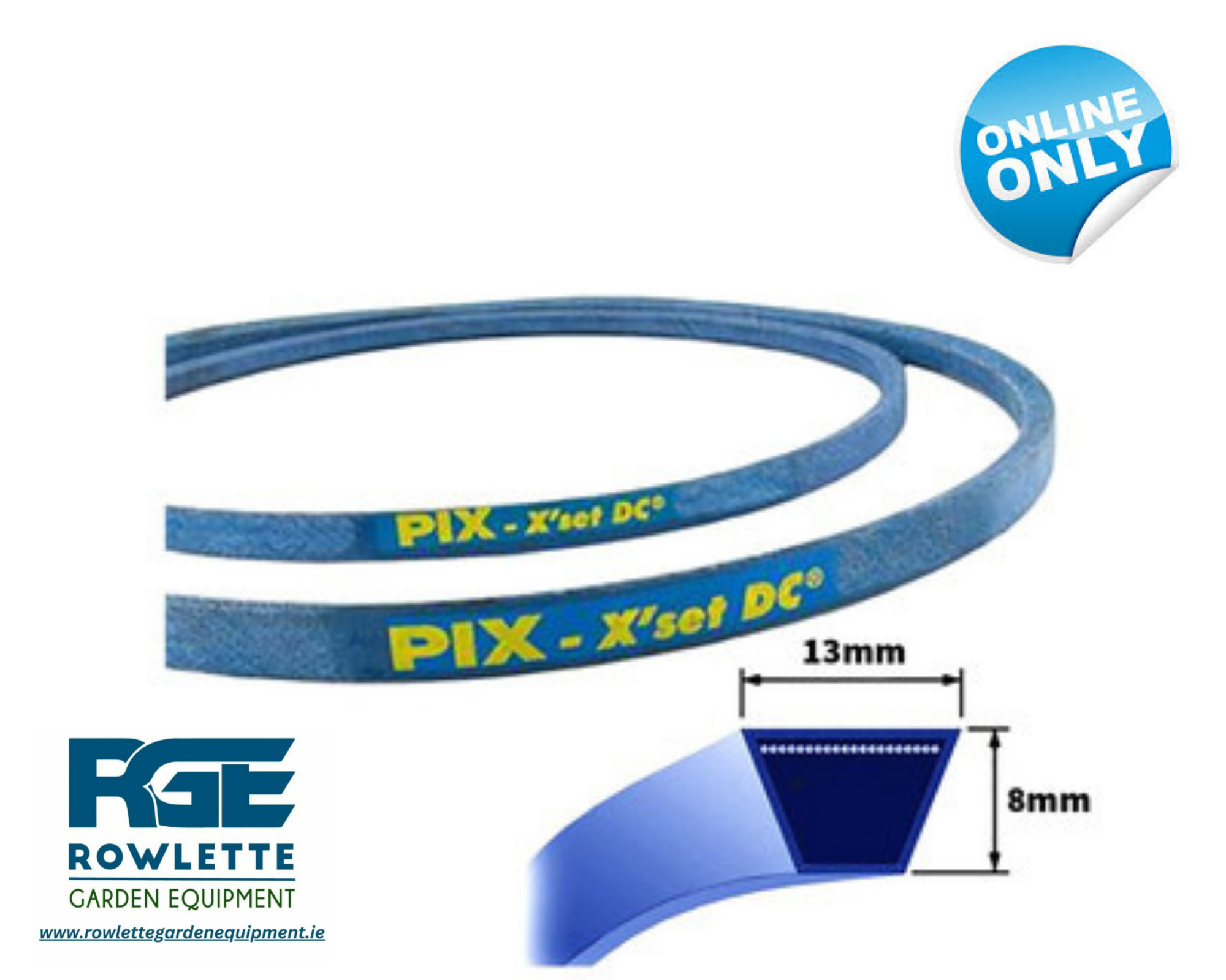 Replacement Castelgarden MP84 84cm (32”) geared models. Solo By Alko (Deck Belt): T16-105.5HD, T16-105.6HD drive belt