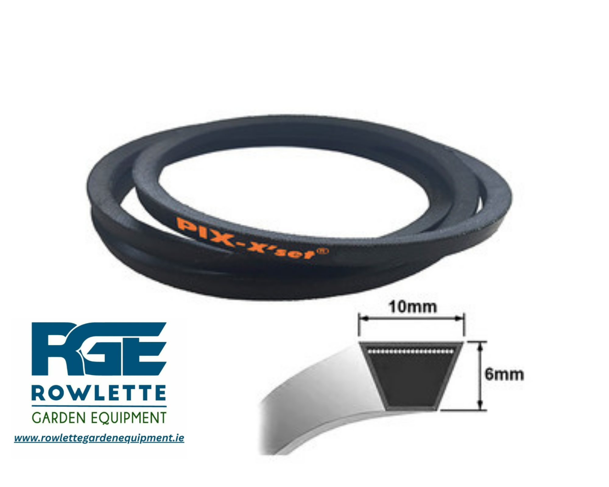 Replacement Castelgarden PAN504TR-3S, Turbo Power 53S-BB, 534TR aluminium deck Belt