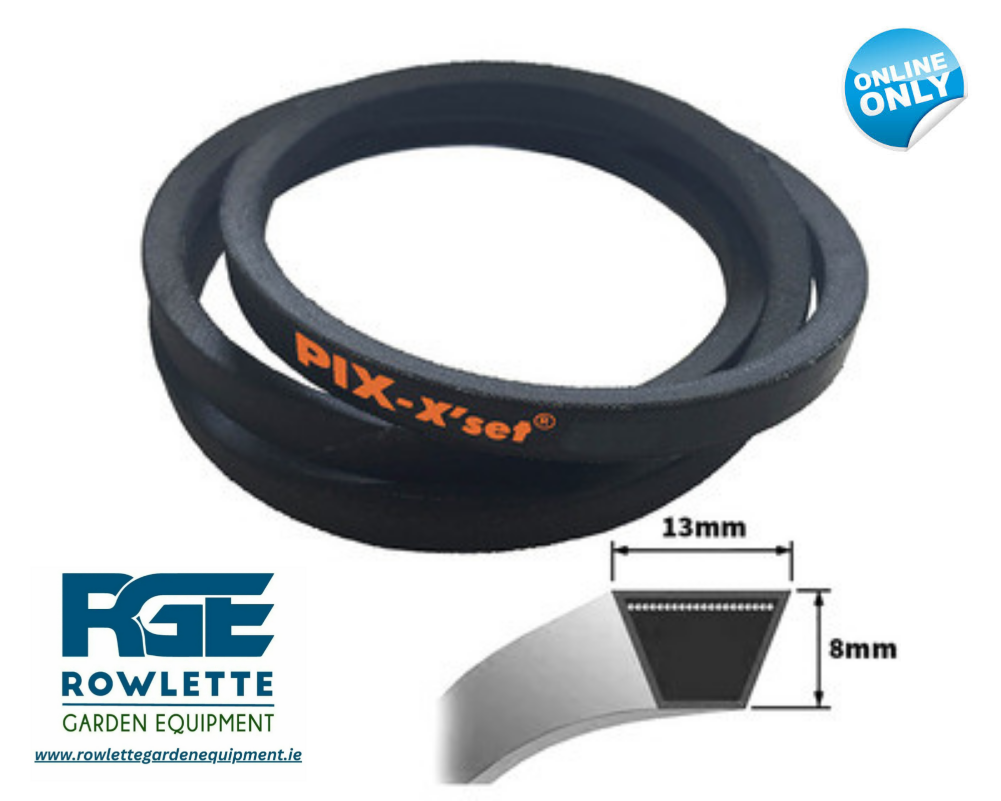 Replacement Castelgarden Twin-Cut 102/122 geared models ( Up to 2000 ) drive belt