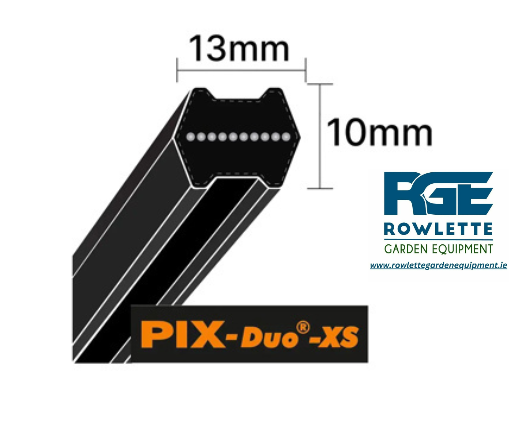 Replacement Castelgarden deck belt on J92 cm (36”) models up to 2006