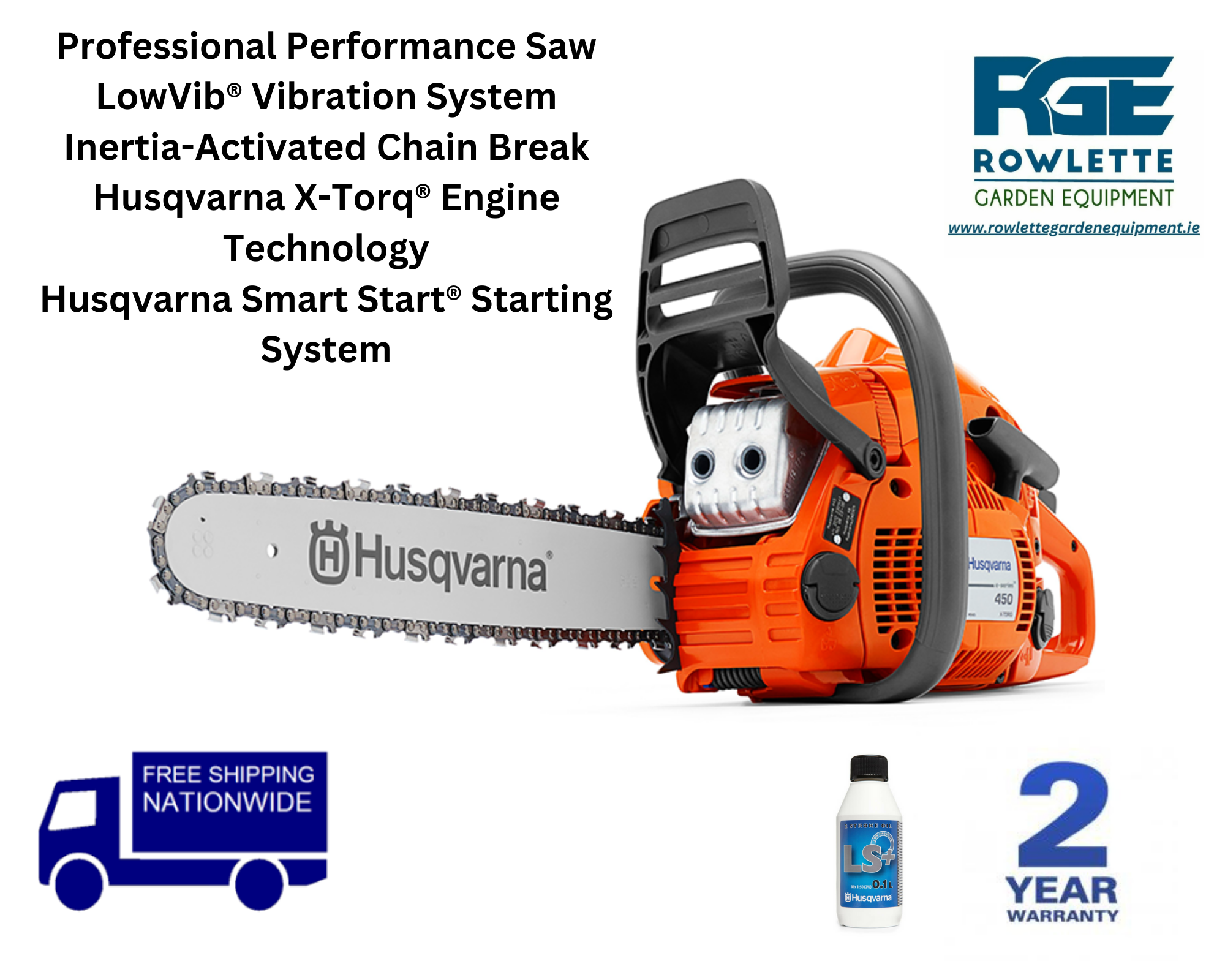 Husqvarna Chainsaw 450 mark 2 18 " Bar & Chain