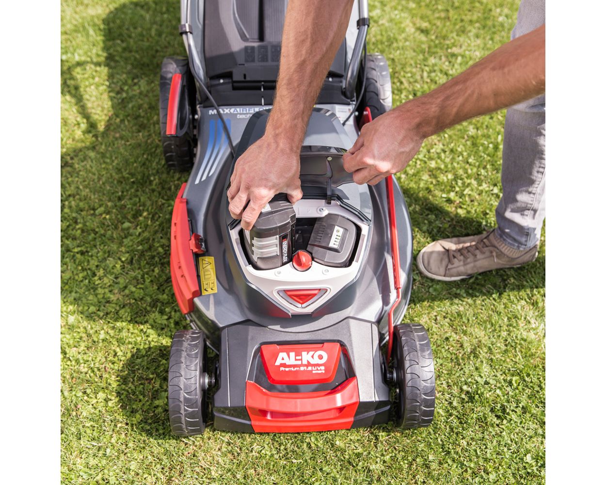 AL-KO EnergyFlex 512 Li VS-W Premium 40V 4-in-1 Variable Speed Cordless Lawn Mower (with 5Ah Battery & Fast Charger)