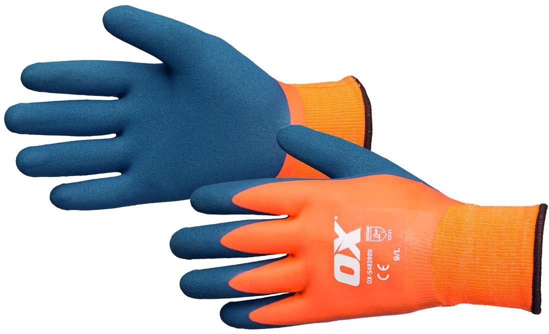 OX Thermal Latex Work Gloves – Waterproof Safety Gloves